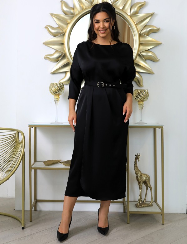 G 5178 A Сукня вечірня з віскозного шовку, з поясом