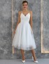 P 1199 1 Сукня весільна міді зі шнурівкою на спині