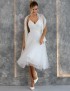 P 1199 1 Сукня весільна міді зі шнурівкою на спині