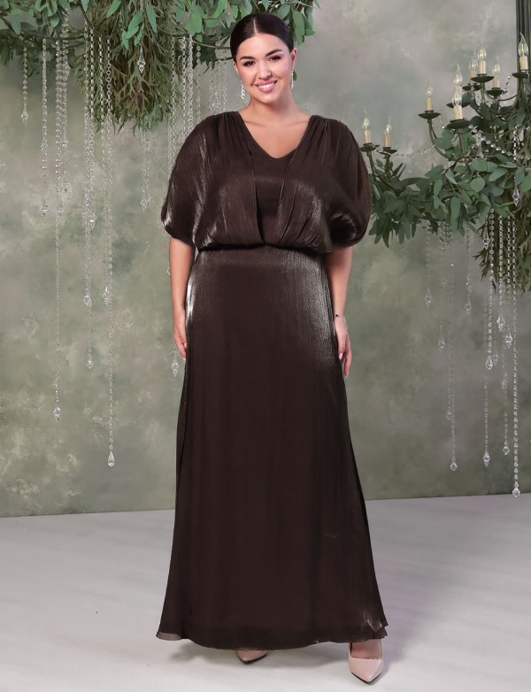 G 5140 A Сукня вечірня з жатого шифону з перлинним відблиском