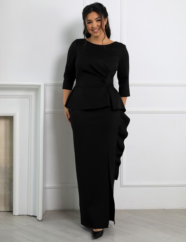 G 5182 Сукня вечірня з баскою